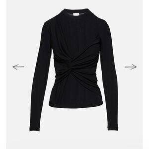 Brand new- Nanushka Elegant Black Long Sleeve wrap Top
